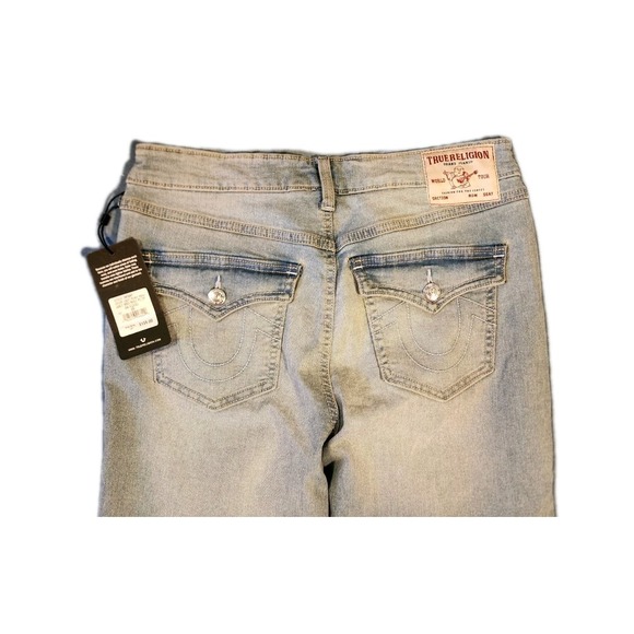 True Religion Joey Rise Flare World‎ Tour Womens 28x32 New Blue - Picture 5 of 10